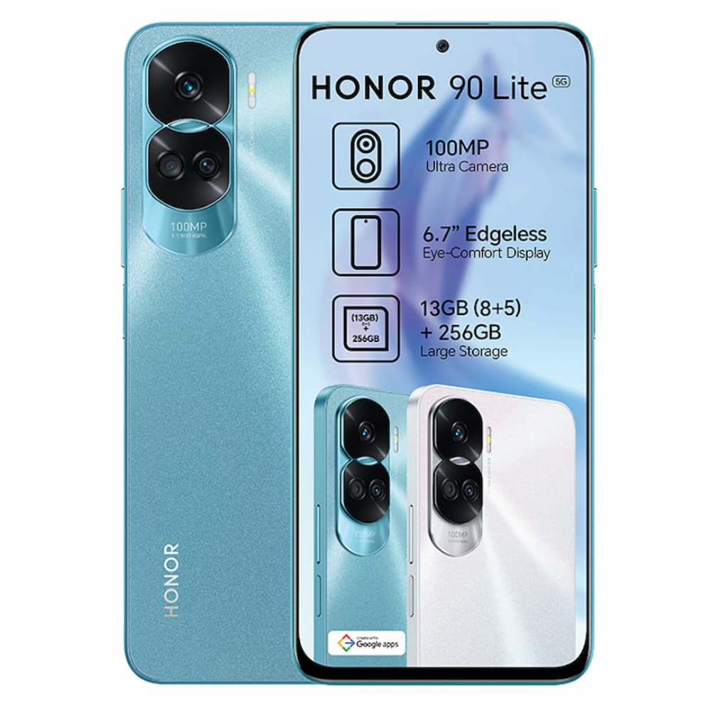Honor 90 Lite 5G 8GB RAM 256GB ROM - Dual SIM - Cyan Lake