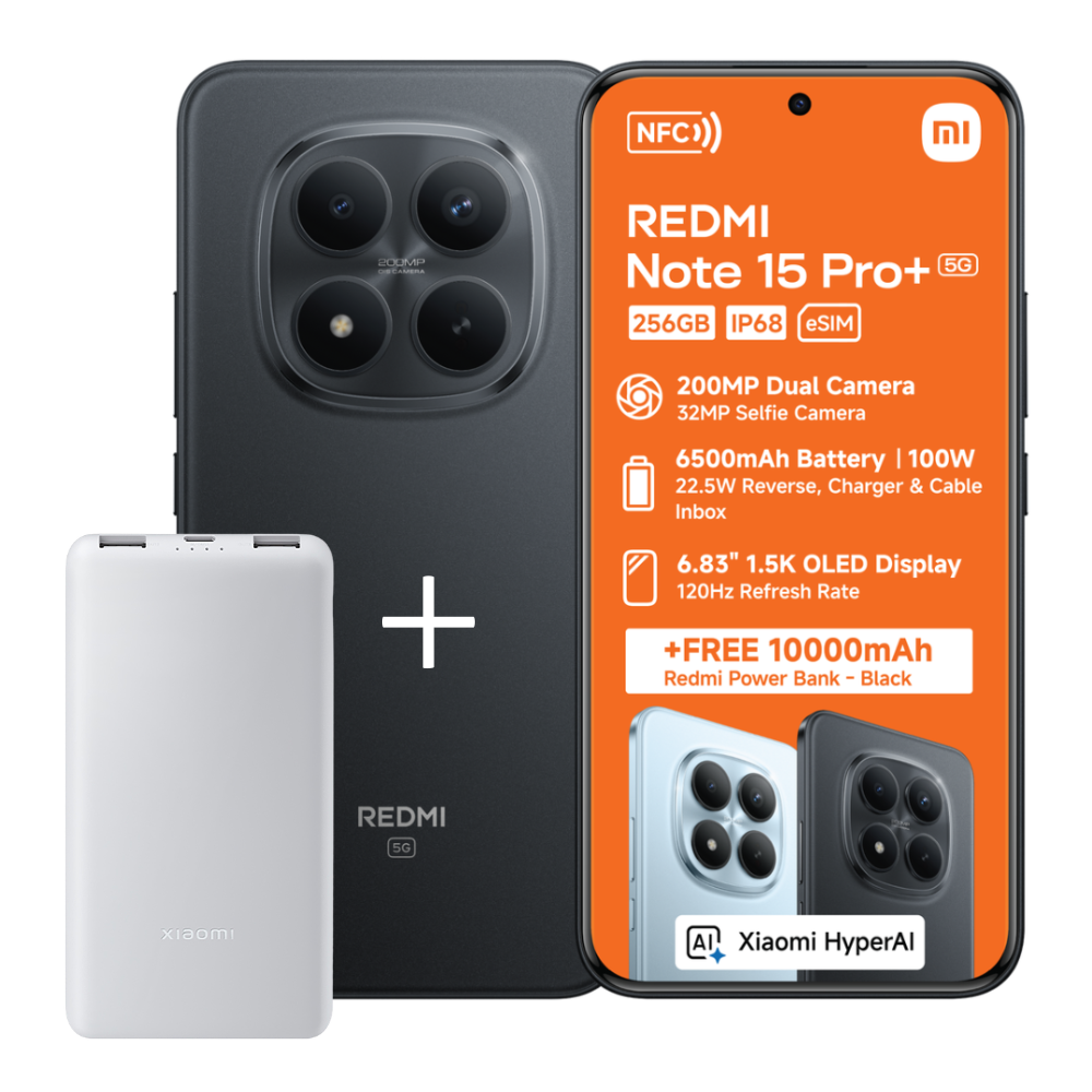 Xiaomi Redmi Note 15 Pro+ 5G 8GB RAM 256GB ROM - Dual SIM + Redmi