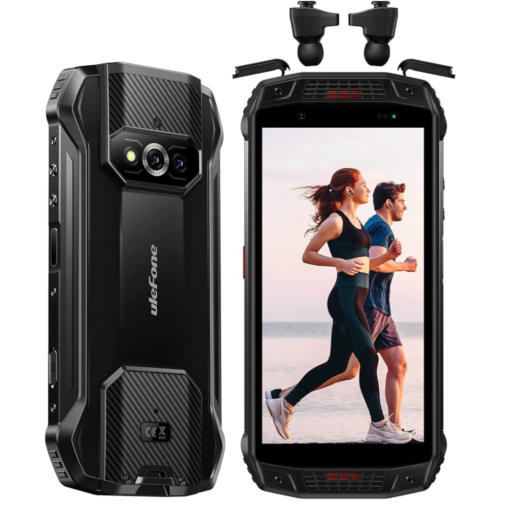 UleFone Armor 15 Rugged Phone, Built-in TWS Earbuds - Meteorite Black