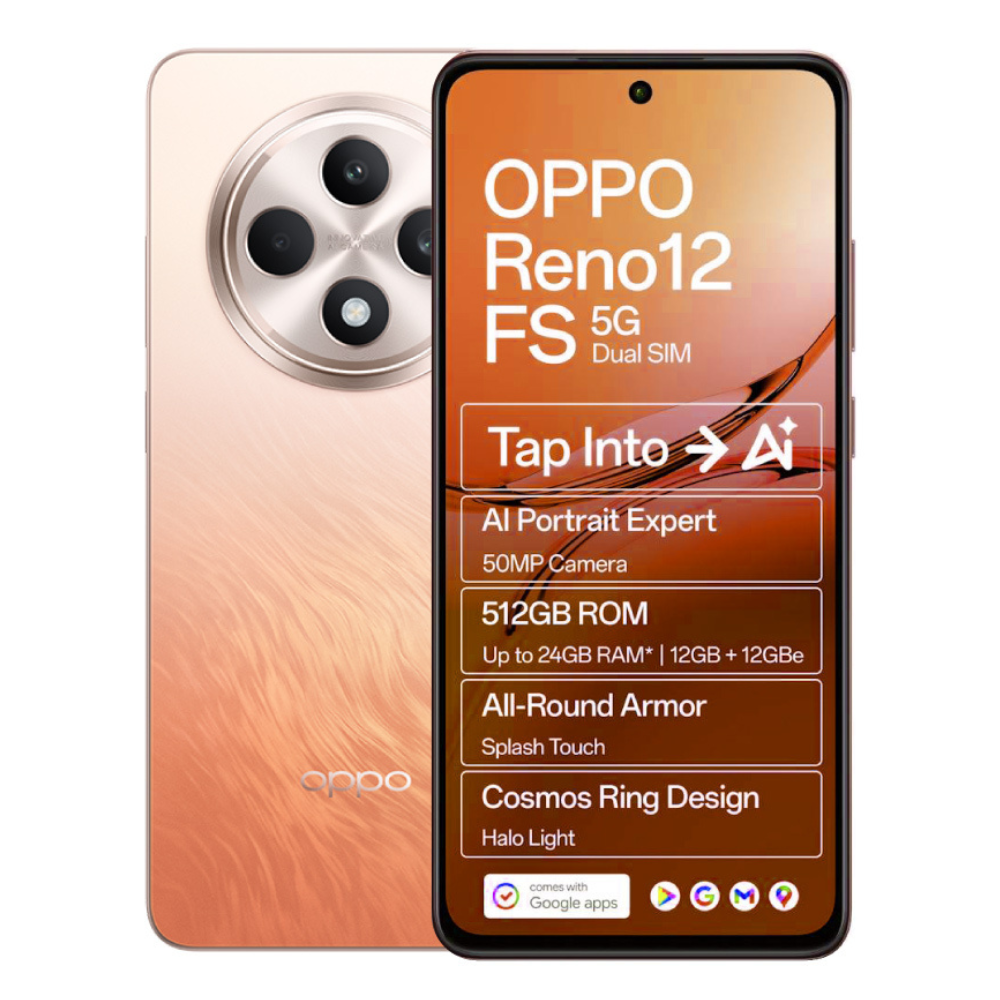 OPPO Reno 12FS 5G - 12GB RAM 512GB ROM - Dual SIM - Amber Orange