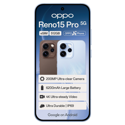 OPPO Reno15 Pro 5G 12GB RAM 512GB ROM - Dual SIM