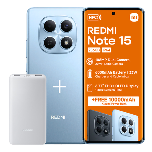 Redmi Note 15 8GB RAM 256GB ROM Dual SIM + Redmi 10000 mAh Powerbank