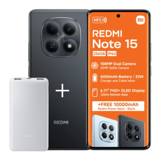 Redmi Note 15 8GB RAM 256GB ROM Dual SIM + Redmi 10000 mAh Powerbank