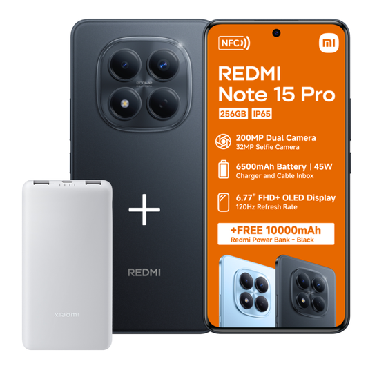 Redmi Note 15 Pro 8GB RAM 256GB ROM Dual SIM + Redmi 10000 mAh Powerbank