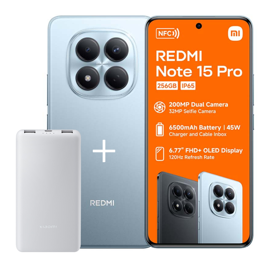 Redmi Note 15 Pro 8GB RAM 256GB ROM Dual SIM + Redmi 10000 mAh Powerbank