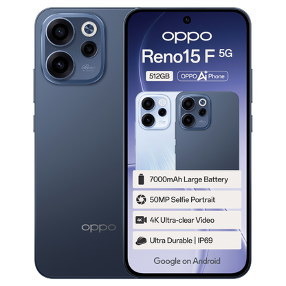 OPPO Reno15 F 5G 12GB RAM 512GB ROM - Dual SIM – Smartphone Shop