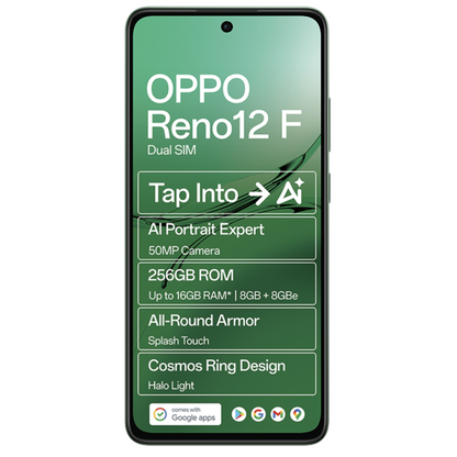 OPPO Reno 12 F 4G 8GB RAM 256GB ROM - Dual SIM - Olive Green