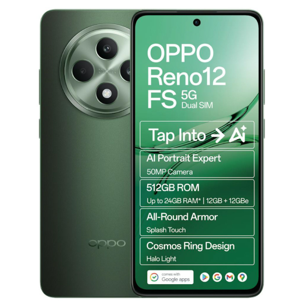 OPPO Reno 12 FS 5G 12GB RAM 512GB ROM - Dual SIM - Olive Green