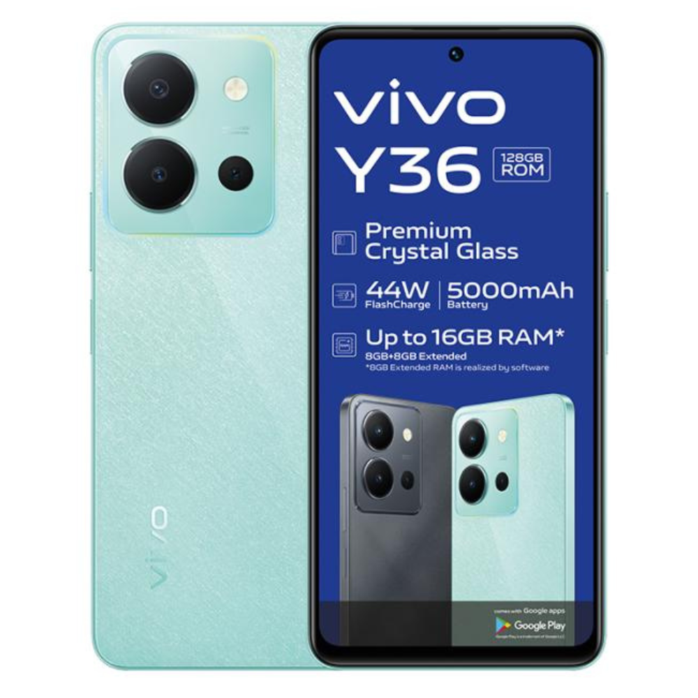 Vivo Y36 8GB RAM 128GB ROM - Dual SIM - Glitter Aqua – Smartphone Shop Online Store