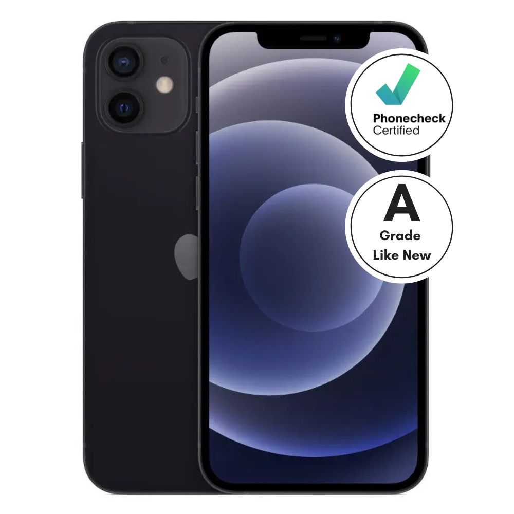 Apple iPhone 12 4GB RAM 64GB ROM – Black (CPO) A-Grade